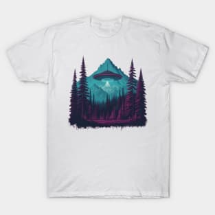 UFO Chronicles Podcast - UFO Glitch Artwork V8 T-Shirt